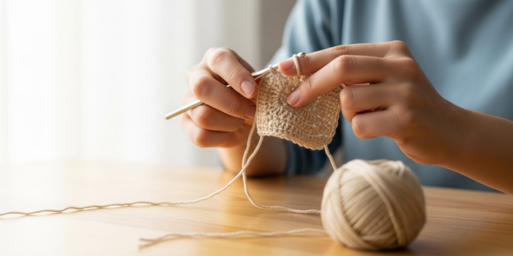 How to Hold the Hook and Yarn Comfortably as a New Crocheter
